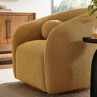 Modway Holland Swivel Chenille Fabric Armchair - Mustard-Ball Accent Pillows