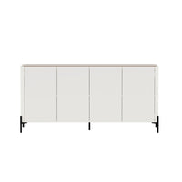 Manhattan Comfort Abbey 66.9" Modern Sideboard - Maple and Off White-Modern Sideboard and Buffet Stand for Dining Room and Living Room Use