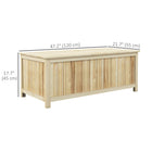 Outsunny 45 Gallon Wooden Storage Box - Patio Deck Box Bench-Low maintenance and easy to clean
