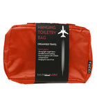 TUCCI Italy Hanging Toiletry Bag for Travelling - Burnt Orange-Multiple Organized Compartments - keeps essentials neatly separated and accessible