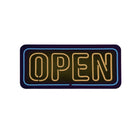 Futech LED Open Sign - 24" W x 10.5" H - Yellow/Blue-Indoor Use Only