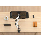 SHOPPINGALL Extra Long Vertically Stacked Dual Gas Spring Monitor Arm for 15”-32” Screens - SA-GA24L-White-10