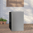 Danby 4.4 cu. ft. Outdoor Fridge - Stainless Steel-2.5 adjustable glass shelves with faux stainless steel trim