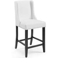 Modway Baron Faux Leather Counter Stool - White-Elegant Modern Counter Stool