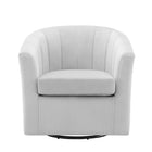 Modway Prospect Performance Velvet Swivel Armchair - Light Grey-Maximum Weight Capacity: 331 lb