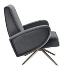 Modway Superior Performance Velvet Swivel Chair - Grey-Sturdy Construction