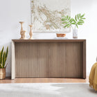 Hudson&Canal Piedmont 56"W Console Table - Antiqued Grey Oak-Features easy assembly