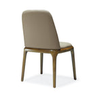 Manhattan Comfort Courding 20.9" Modern Faux Leather Upholstered Dining Chair - Tan and Walnut-Seat Height: 18.7"