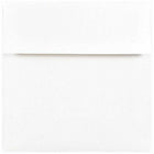 JAM Paper 6" x 6" Square Foil Lined Invitation Envelopes - White with Silver Foil - 25 Pack -Size: Square (6 x 6 inches), Great way to make your occasions even more special