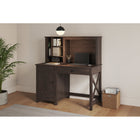 Whalen 48" Ansel Desk with Hutch-Multiple open storage compartments in hutch