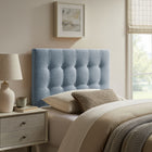 Modway Emily Fabric Upholstered Twin Size Headboard - Sky Blue-Wood Blend Frame