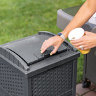 Suncast Wicker Trash Hideaway - Cyberspace-Low maintenance, easy to clean and maintain.