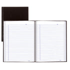 Blueline A9 Hard Cover Glue Bound Ruled Notebook with Self-Adhesive Tabs - 96 Sheets - 9-1/4" x 7-1/4" - Black-96 Sheets (192 Pages)