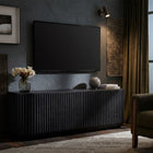 Modway Fortitude 75" Curved Sideboard Storage Cabinet - Black-Cable Management Hole