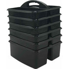 Teacher Created Resources Plastic Storage Caddy - Black - 6 Pack-A handy tote for your markers, calculators, timers, manipulatives, and many more small items that you want to keep within reach.