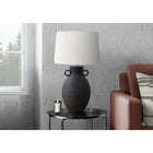 Monarch Specialties 30" H Transitional Table Lamp - Black Ceramic / Ivory / Cream Shade-Enjoy versatile lighting options with the convenient 3-way switch compatible with a 3-way bulb up to 100W (bulb not included), allowing you to effortlessly adjust the brightness to suit your mood and needs