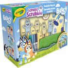 Crayola Bluey Scribble Scrubbie Poolside Playset - 4 Bluey Characters-Bluey characters: kids will love colouring the entire heeler family–bluey, bingo, chilli, and bandit