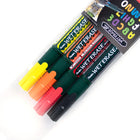 Pentel Wet Erase Chalk Marker for Glass Surfaces - Small Chisel Tip - Assorted Colours (Black, Red, Orange, Yellow)-Customize plastic containers for easy storage labelling