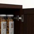 HOMCOM 63" H Pantry Cabinet with Adjustable Shelves - Distressed Dark Brown-Colour: Distressed Dark Brown 