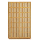 Modway Aiko Tall Japandi Storage Cabinet - 64" - Light Oak-Non-Marking Foot Pads