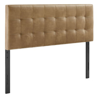 Modway Lily Vegan Leather Queen Size Headboard - Toast-Faux Leather Upholstery