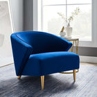 Modway Odyssey Performance Velvet Armchair - Navy-Modern Accent Armchair
