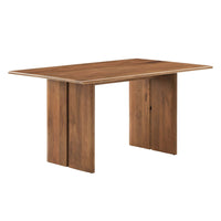Modway Amistad 60" Wood Dining Table - Walnut-Modern Farmhouse Dining Table