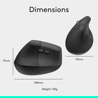 Logitech Lift Left Vertical Ergonomic Mouse - Graphite-10