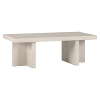 Hudson&Canal Dimitra 44"W Rectangular Coffee Table - Alder White-A modern transitional design for your living room, den, and more