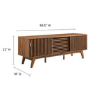 Modway Iterate 59" TV Stand - Walnut-Particleboard Construction