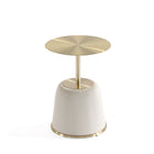 Manhattan Comfort Anderson 15.75" Modern Leatherette Upholstered End Table - Cream-Mix and Match with Manhattan Comfort Coffee Tables
