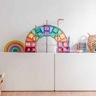 Connetix Pastel Ball Run Pack - 106 Pieces-Gift Idea for boys, girls and kids aged 3+ who are looking to start a magnetic tile collection or expand the possibilities of play