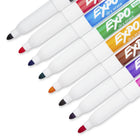 Expo Low Odour Dry Erase Markers - Fine Tip - Assorted Colours - 8 Pack-For use on white boards, glass and most non-porous surfaces