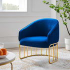 Modway Legacy Performance Velvet Armchair - Navy-Performance Velvet Upholstery