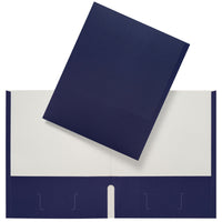 Staples 2 Pocket Portfolio - Navy - 25 Pack-Holds up to 100 sheets of Letter Size paper (50 per pocket)