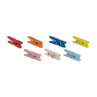 JAM Paper Wood Clip Clothes Pins - Small - 1" - Assorted - 40 Pack-These clothing pins are made from high quality wood that has a smooth finish