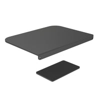 ShoppingAll Steel Desk Reinforcement Plate for Monitor Mounts - Black-Top plate measures 21.8cm x 16cm  (8.6” x 6.3”), Bottom plate measures 11.9cm x 6.5cm (4.7” x 2.7”). The plates are 0.25cm (0.1” thick)