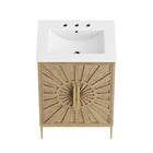 Modway Awaken 24" Bathroom Vanity - Oak/White-8