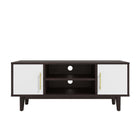 Modway Daxton 43" TV Stand - Cappuccino White-Non-Marking Foot Pads