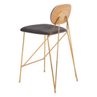 Zuo Georges Counter Stool - Grey/Gold - Set of 2-6