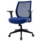 Staples Essentials Mesh Back Fabric Task Chair - Blue-Fixed arms provide added comfort