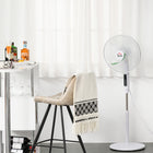 HOMCOM 54" H Pedestal Fan with Remote Control for Bedroom - White-85° oscillation and vertical tilt direct exactly the air flow where you need it to 