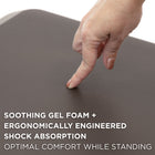 Mount-It! Anti-Fatigue Mat - 18" x 22" - Brown-Rubberized gel foam