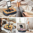 ShoppingAll Adjustable Tablet Holder Cushion Pillow Stand with Snack Bowl - Grey-7