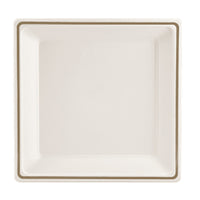 Eco Guardian Compostable Printed Rim Square Plates, Retail Packaging, 9", 64 Pack (EG-N-AQ13-L08G1)-Fridge, freezer, microwave, and oven safe