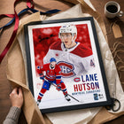 Frameworth Lane Hutson Canadiens Portrait Collage - Framed Print - 16" W x 20" L-Designed and manufactured in Canada by Frameworth with over 32 years of sports memorabilia experience