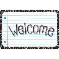 Ashley Productions The Original Fun Mat Welcome Mat - 15.5" x 23.5" - White Composition Welcome-Measurement & Design: The White Composition Welcome Mat measures 15.5" x 23.5".