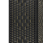 HOMCOM 4 Panel Wave Fiber Freestanding Room Divider for Home Office - Black-Materials: Paper, Bamboo, Wood
