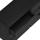 Manhattan Comfort Chrystie 60" Contemporary Modern 6-Drawer Double Dresser - Black-Metal recessed handles keep the drawer fronts clean and uninterrupted