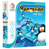 SmartGames Penguins on Ice Puzzle Game -With simple challenges for beginners to complex puzzles that will test experienced players, Penguins on Ice is a fun way to develop logical thinking skills and spatial reasoning abilities.